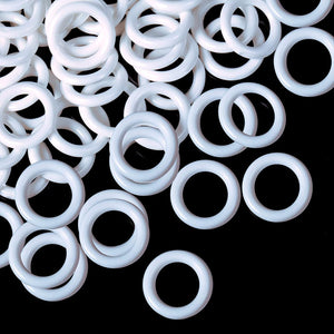 Roman Blind Curtain Rings, O-Rings Plastic Rings for Roman Shades (White,20 mm) - Sisi UK Ltd