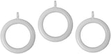 White Plastic Curtain Rings Large Plastic Curtain Rings for Window Curtain Poles 37mm -Pack of 10 - Sisi UK Ltd