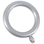 Grey/Silver Plastic Curtain Rings Large Plastic Curtain Rings for Window Curtain Poles 37mm -Pack of 10 - Sisi UK Ltd