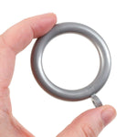 Grey/Silver Plastic Curtain Rings Large Plastic Curtain Rings for Window Curtain Poles 37mm -Pack of 10 - Sisi UK Ltd