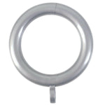 Grey/Silver Plastic Curtain Rings Large Plastic Curtain Rings for Window Curtain Poles 37mm -Pack of 10 - Sisi UK Ltd