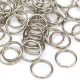 25 PACK Extra Large 25mm SPLIT KEY RINGS Metal Silver Loop Keyring O-Ring Holder - Sisi UK Ltd