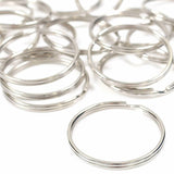 25 PACK Extra Large 20mm SPLIT KEY RINGS Metal Silver Loop Keyring O-Ring Holder - Sisi UK Ltd