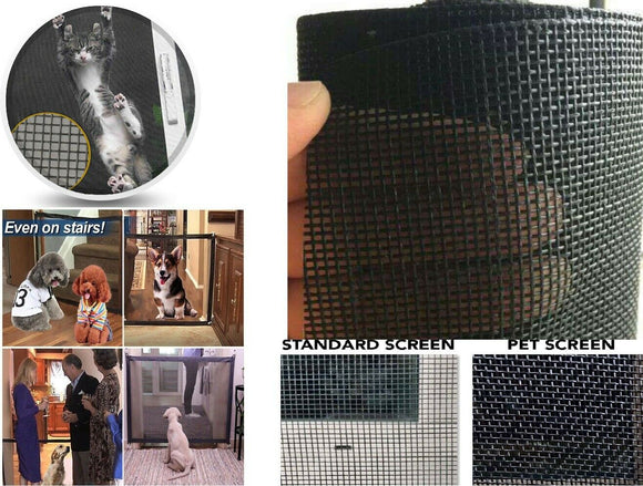 Black Polyester Pet Mesh 1.2m Net Cat Dog Scratch Clawing Resistant-Sold by meters