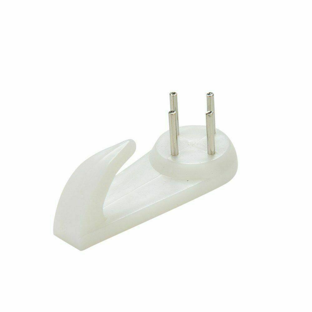 10 x 40mm Plastic LARGE HARD WALL PICTURE HOOK Frame Photos Mirror Hanging White - Sisi UK Ltd