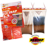 Fly Bag Trap RED TOP CATCHER Kills 20,000 Flies Insects Pest Control Killer - Sisi UK Ltd
