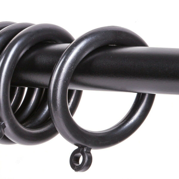 Black Plastic Curtain Rings Large Plastic Curtain Rings for Window Curtain Poles 37mm -Pack of 10