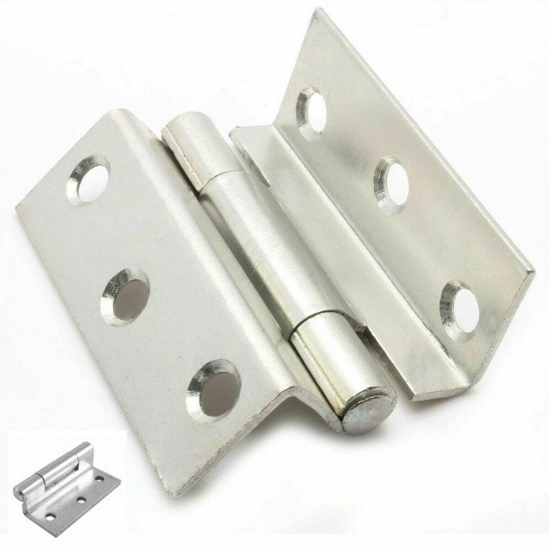 ZINC STORM PROOF HINGES FOR WINDOW SHUTTERS HEAVYDUTY Cranked 2.5" 63mm - Sisi UK Ltd