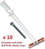 Genuine M5 Snap Toggle Drywall Fixing with Bolt Anchors – Heavy Duty Plasterboard Anchor, Silver Plated