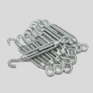 Turnbuckle Wire Tensioner Strainer Zinc Hook and Rope Cable Tension M6 -Pack of 2 - Sisi UK Ltd