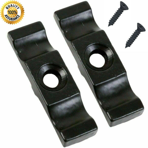 2 x large TURN BUTTON LATCH Thumb Catch Black Pair Gate Shed Door Rabbit Hutch