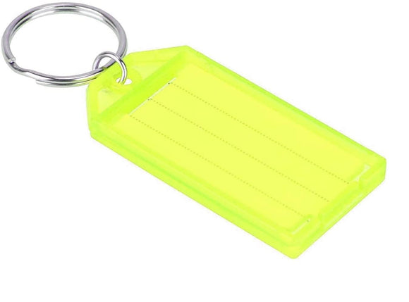 Yellow Address Key 25 Tags Key Tags, Key Fobs Labels Key Rings Name Tags Key Label Tags with Split Ring Key Luggage Pet Id Name Office Key Label